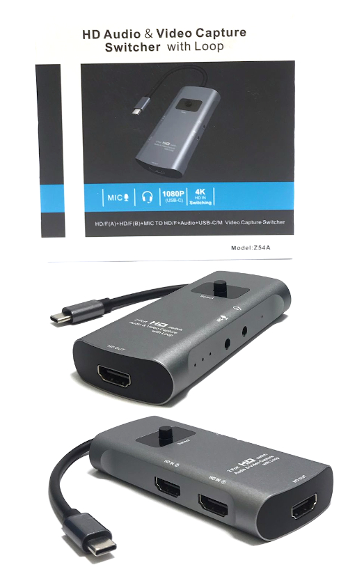 Z54A HDMI Audio & Video Capture Switcher with Loop